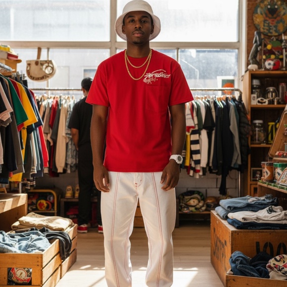 Gildan Structured Wiring Promo Tee Red Regular - Picture 3 of 7